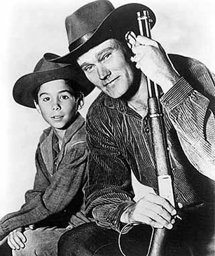 Chuck Connors & Johnny Crawford in 'The Rifleman'